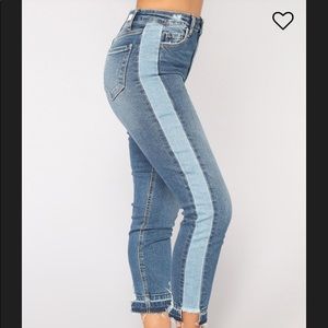 FashionNova Split Decision Ankle Jean